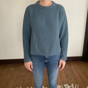 Cashmere Fisherman Sweater from Jenny Kayne Dusty Blue Size Meduim